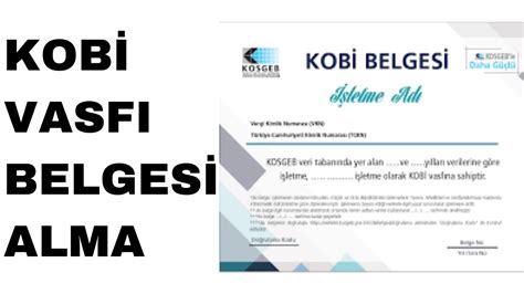 KOBİ Vasfı Belgesi Nedir? Nasıl Alınır?